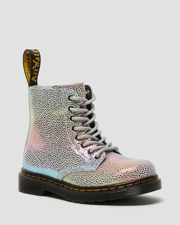 Dr Martens Toddler 1460 Pascal Iridescent Snørestøvler Børn Flerfarvede | DK 699HAP